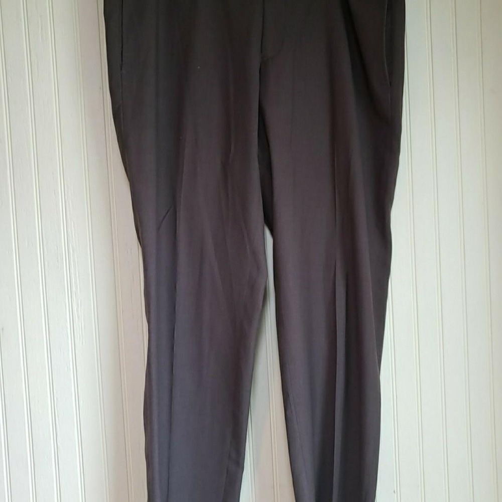 Lauren Ralph Lauren Dress Pants Womens 18W Brown Twill Flat Front Pockets Office